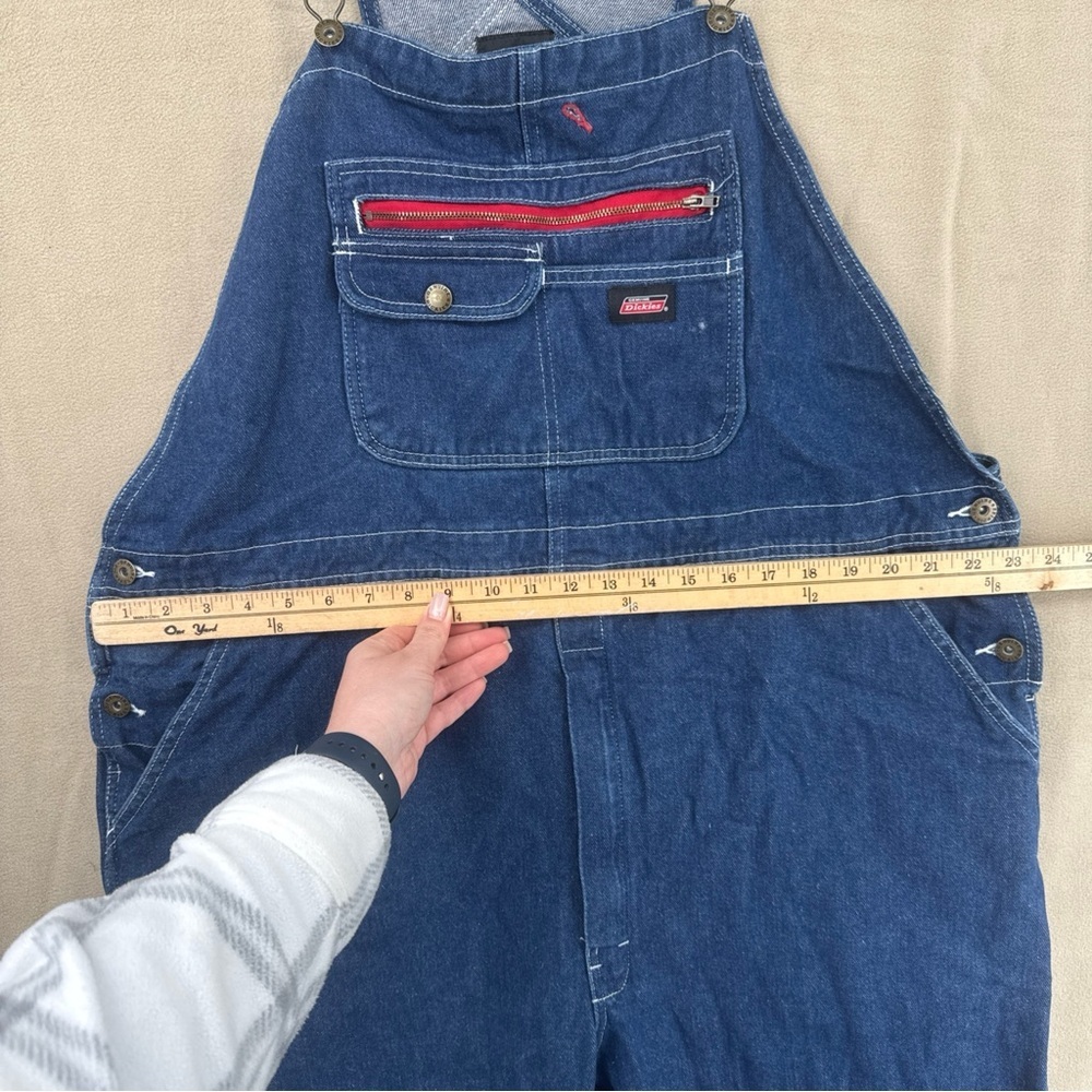 Dickies Bib Overalls Denim Workwear Men's Size XLR Chore Carpenter - Picture 6 of 14